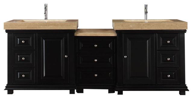 Silkroad 90" Modern Double Sink Bathroom Vanity Vanity Silkroad Exclusive 