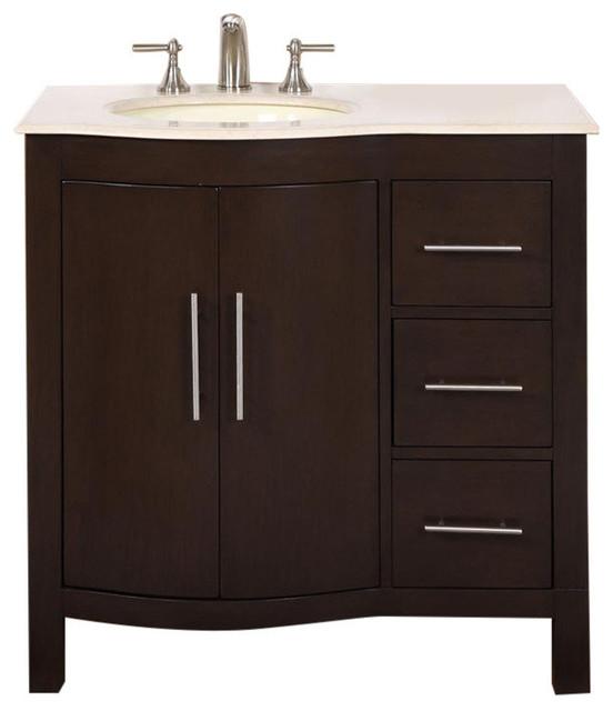 Silkroad 36" Modern Single Sink Bathroom Vanity Vanity Silkroad Exclusive 