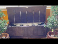 Garden Penta Wall Fountain – Elegant Tiered Outdoor Cast Stone Water Feature