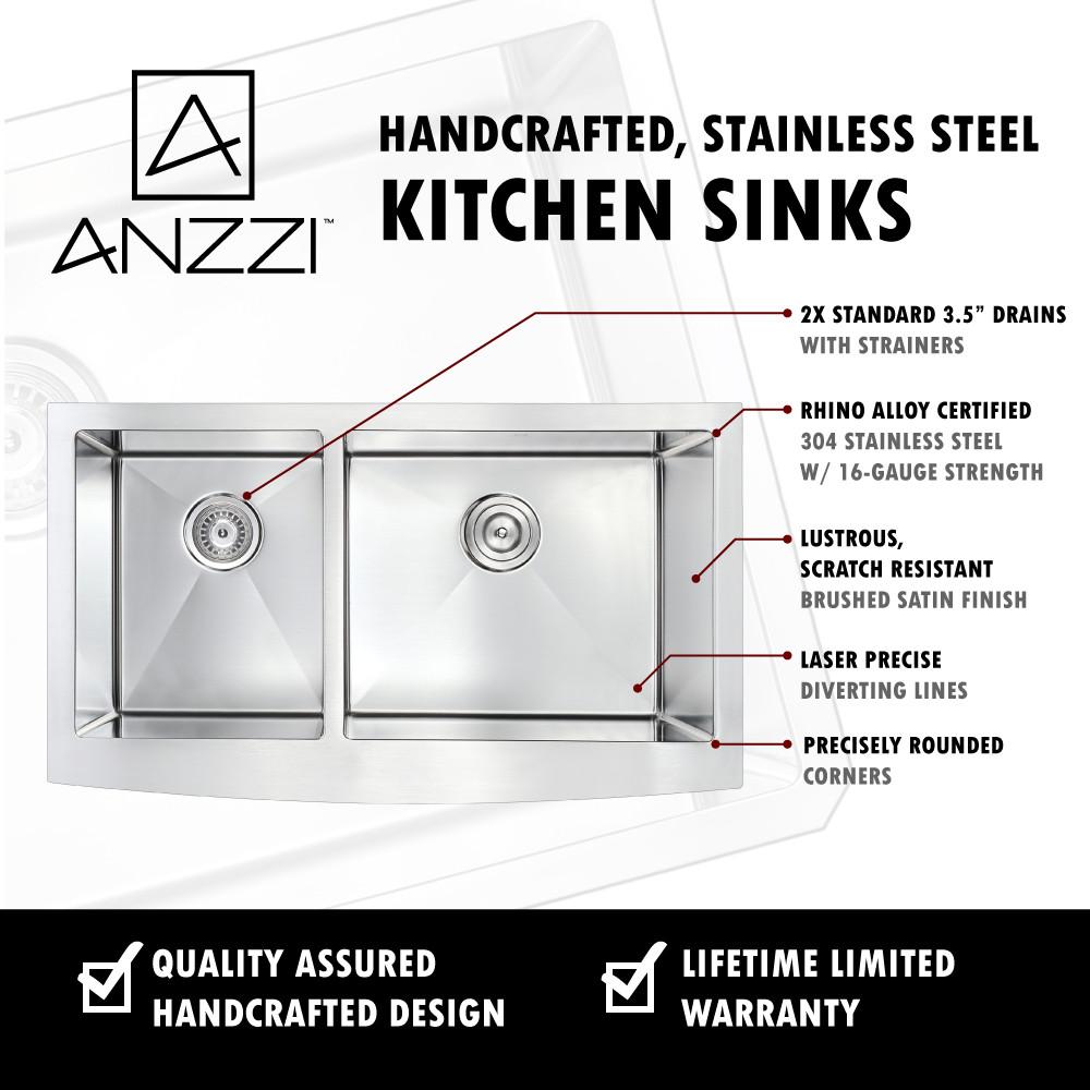ANZZI ELYSIAN Series K-AZ3620-4C Kitchen Sink Kitchen Sink ANZZI 