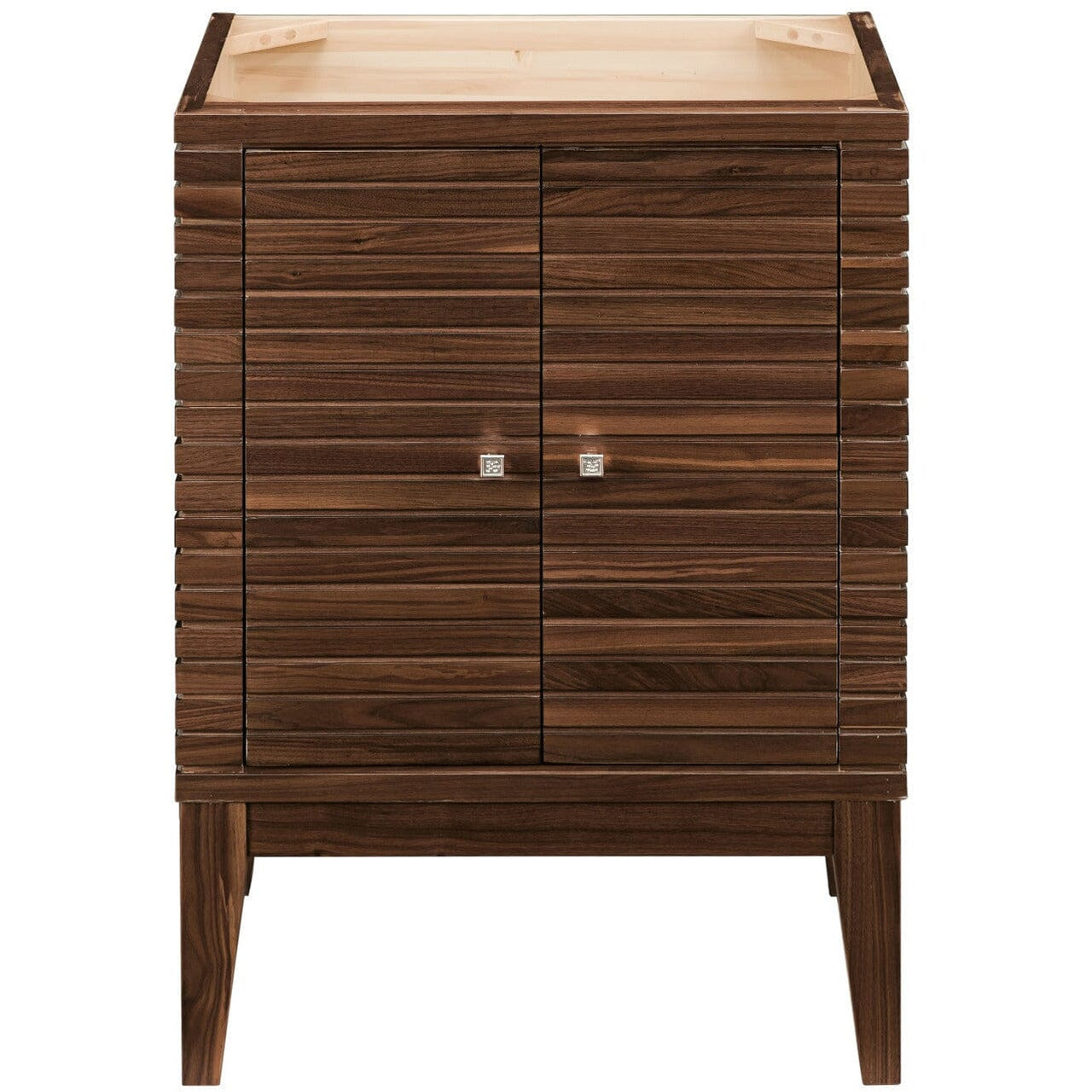 James Martin Linden 24" Single Vanity Cabinet Vanity James Martin Mid Century Walnut Cabinet Only 