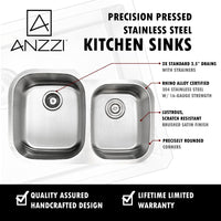 Thumbnail for ANZZI MOORE Series KAZ3220-032B Kitchen Sink Kitchen Sink ANZZI 