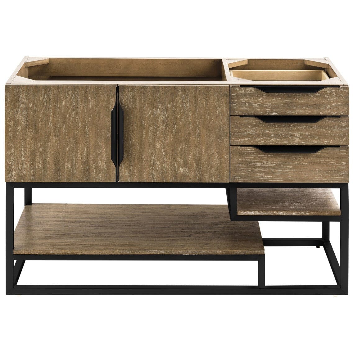 James Martin Columbia 48" Single Vanity Vanity James Martin Latte Oak - Matte Black Cabinet Only 
