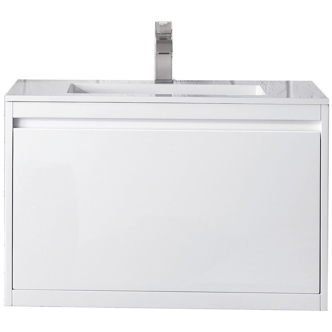 James Martin Milan 31.5" Single Vanity Vanity James Martin Glossy White w/Glossy White Composite Top 