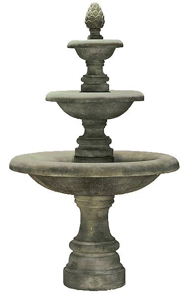 Newcastle Three Tier Cast Stone Outdoor Fountain Fountain Tuscan 