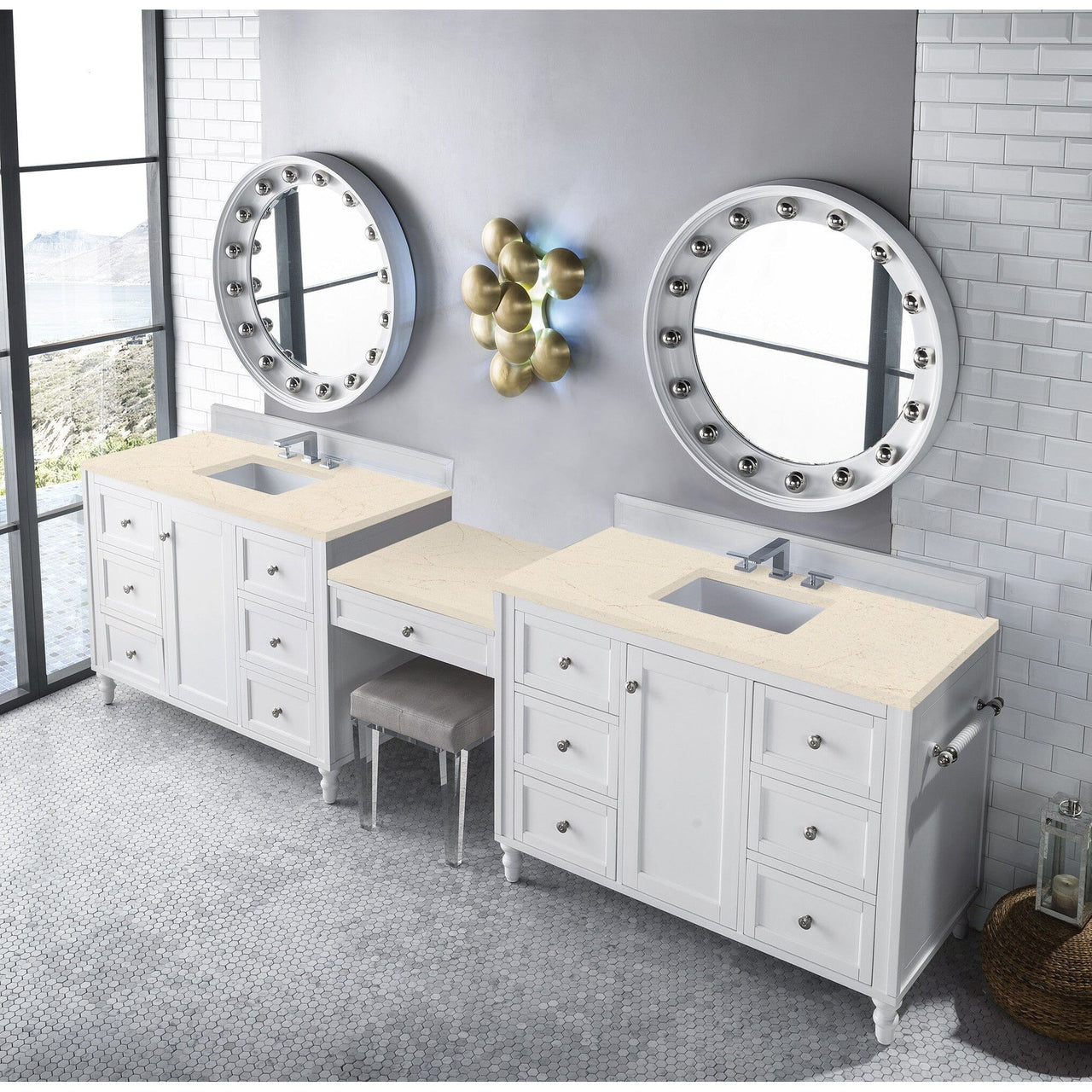 James Martin Copper Cove Encore 122" Double Vanity Set Vanity James Martin 
