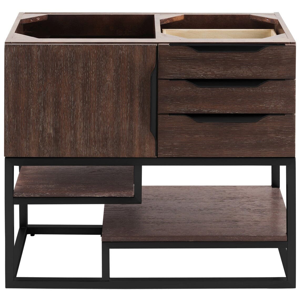 James Martin Columbia 36" Single Vanity Vanity James Martin Coffee Oak - Matte Black Cabinet Only 