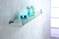 Thumbnail for ANZZI Caster Series Glass Shelf in Polished Chrome Glass Shelf ANZZI 