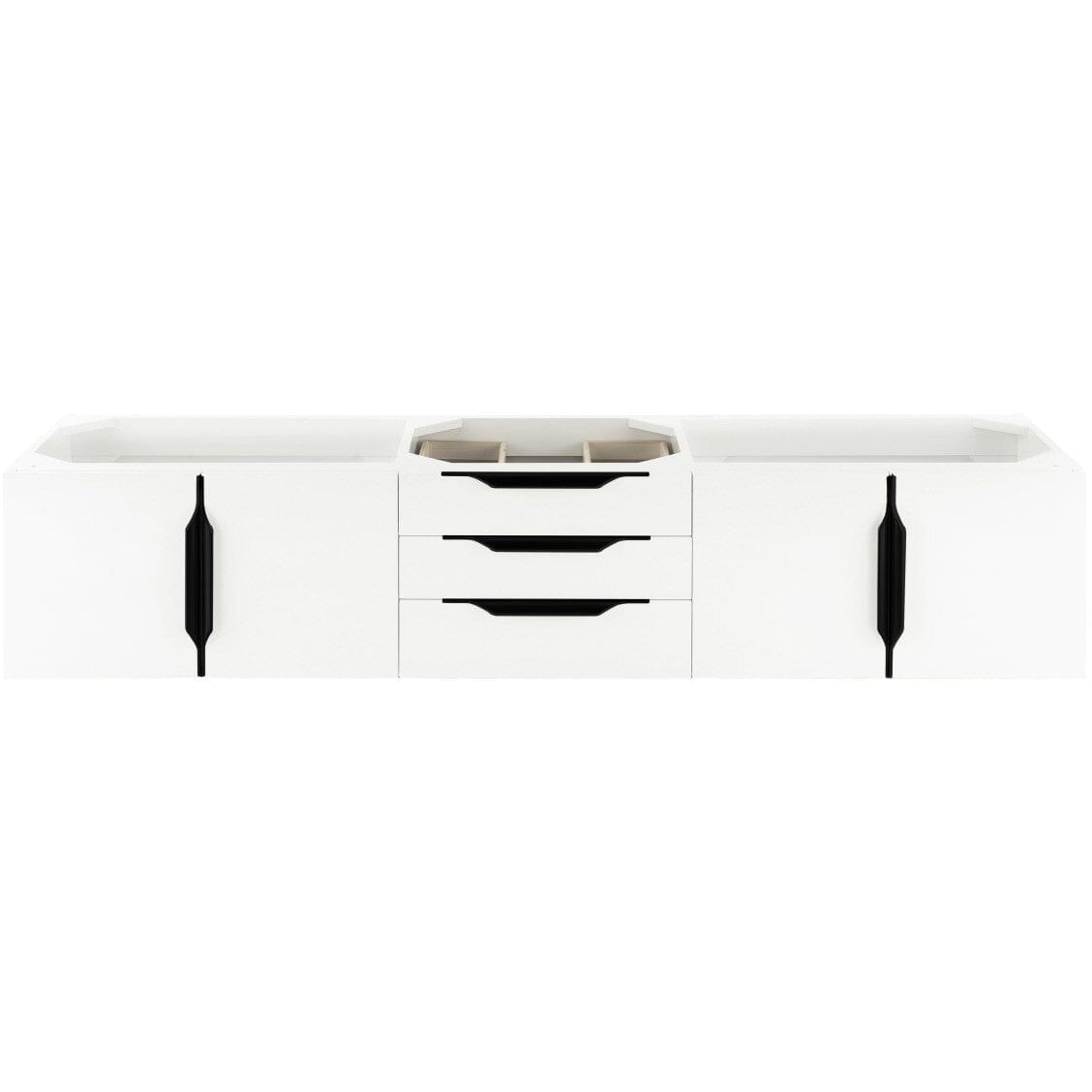 James Martin Mercer Island 72" Single Vanity Vanity James Martin Glossy White - Matte Black Cabinet Only 