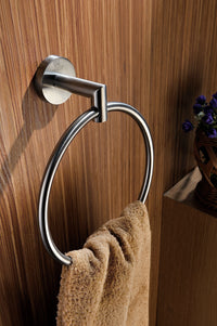 Thumbnail for ANZZI Caster 2 Series Towel Ring in Brushed Nickel Towel Ring ANZZI 