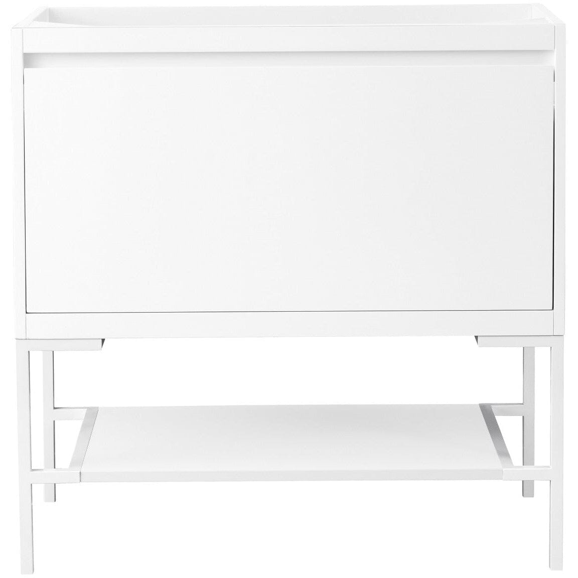 James Martin Milan 35.4" Single Vanity Vanity James Martin Glossy White Cabinet Only 