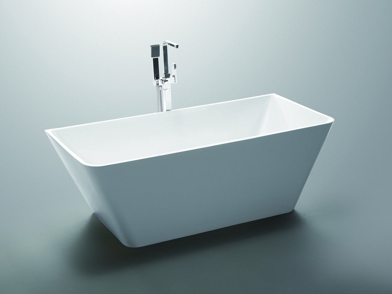 ANZZI Zenith Series 5.58 ft. Freestanding Bathtub in White FreeStanding Bathtub ANZZI 