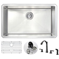 Thumbnail for ANZZI VANGUARD Series KAZ3018-032O Kitchen Sink Kitchen Sink ANZZI 