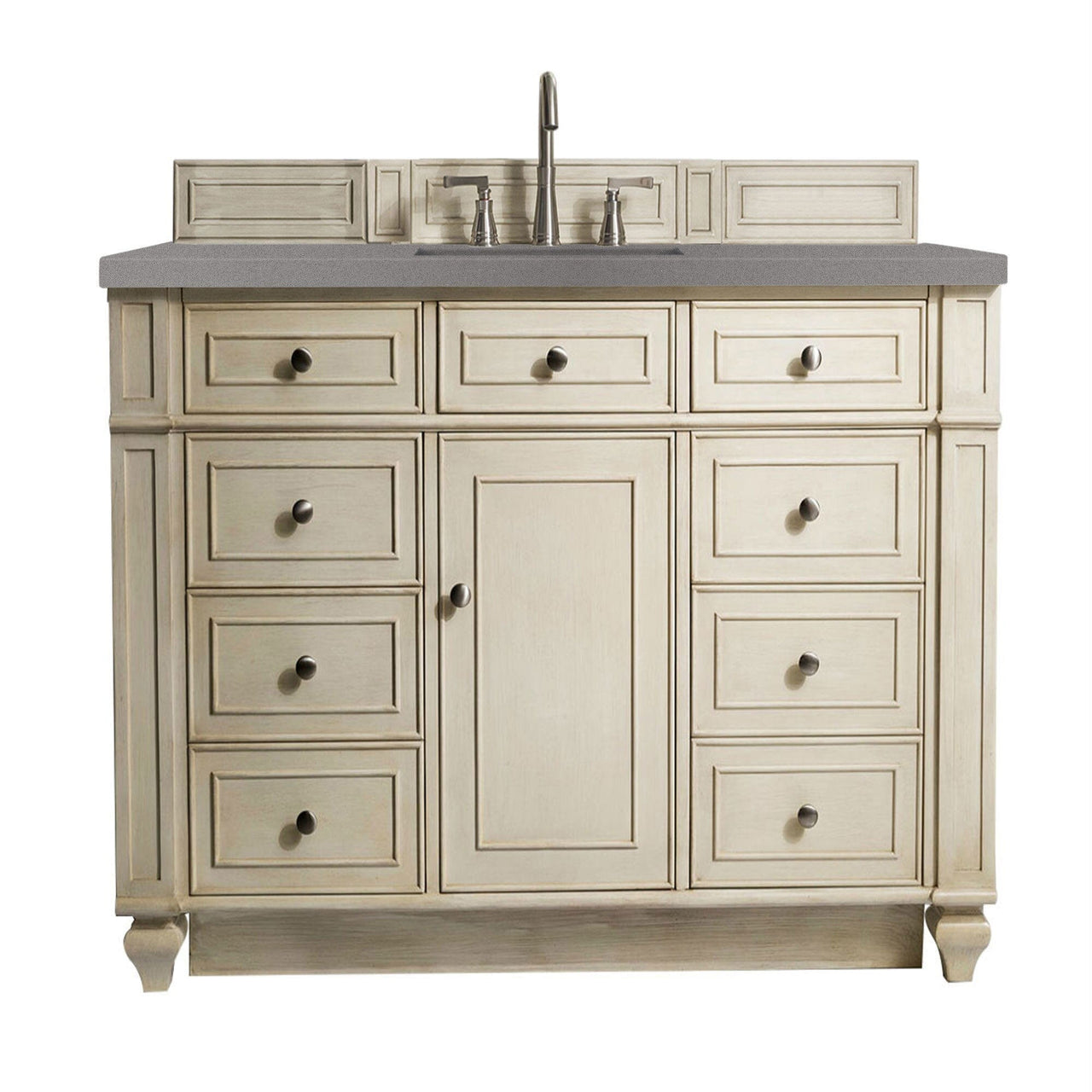 James Martin Bristol 48" Single Vanity Vanity James Martin Vintage Vanilla w/ 3 CM Grey Expo Quartz Top 