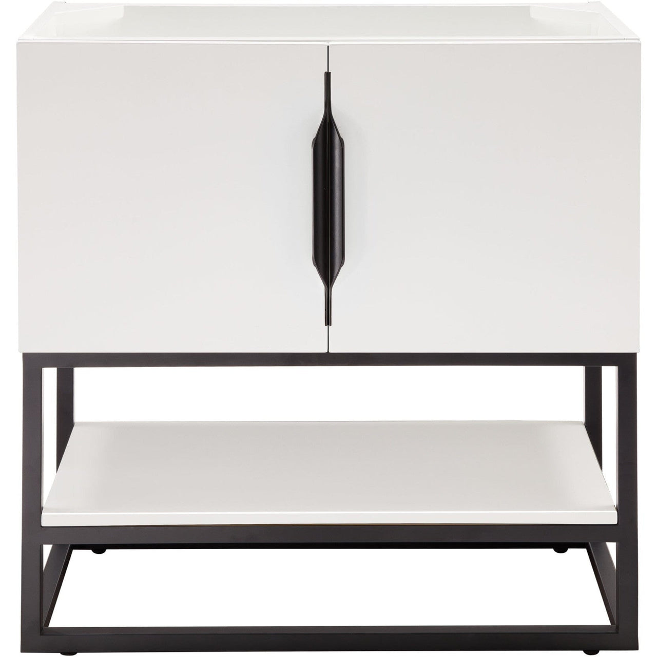 James Martin Columbia 31.5" Single Vanity Vanity James Martin Glossy White - Matte Black Cabinet Only 