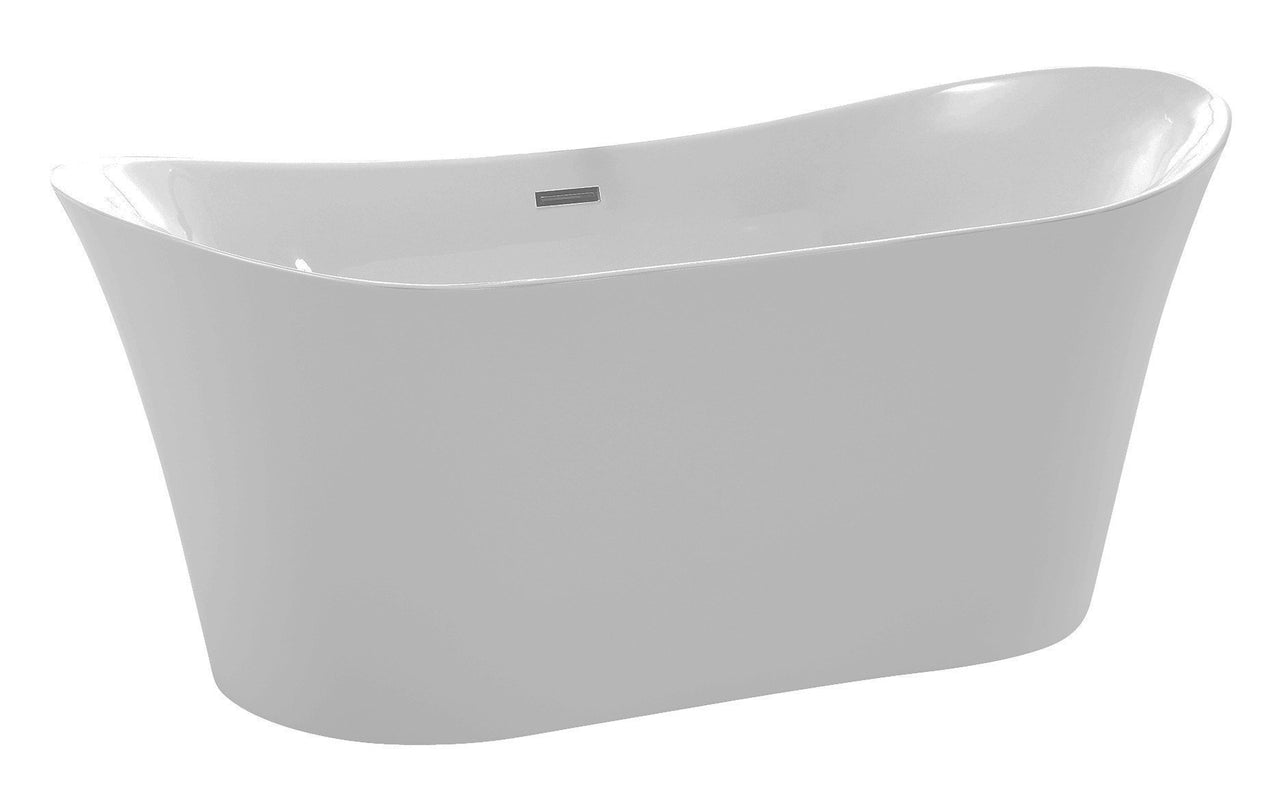 ANZZI Eft Series 5.58 ft. Freestanding Bathtub in White FreeStanding Bathtub ANZZI 