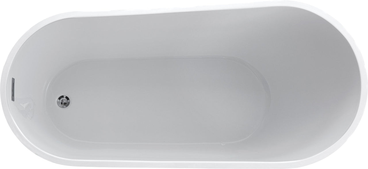 ANZZI Trend Series 5.58 ft. Freestanding Bathtub in White FreeStanding Bathtub ANZZI 