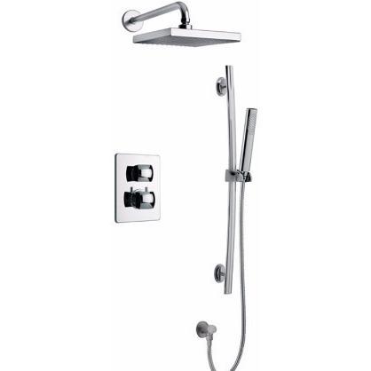 Latoscana Lady thermostatic valve with 2 way diverter volume control in Chrome bathtub and showerhead faucet systems Latoscana 