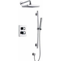 Thumbnail for Latoscana Lady thermostatic valve with 2 way diverter volume control in Chrome bathtub and showerhead faucet systems Latoscana 