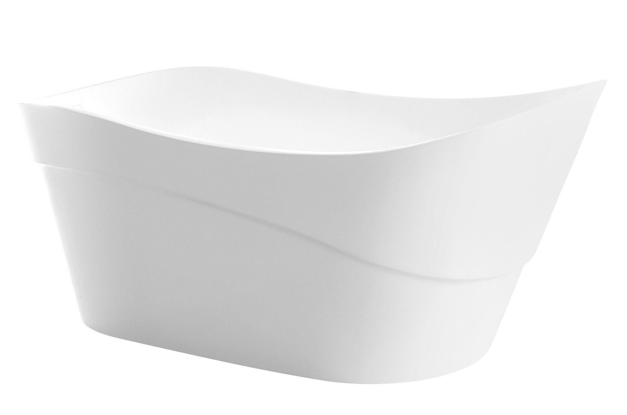 ANZZI Kahl Series 5.58 ft. Freestanding Bathtub in White FreeStanding Bathtub ANZZI 