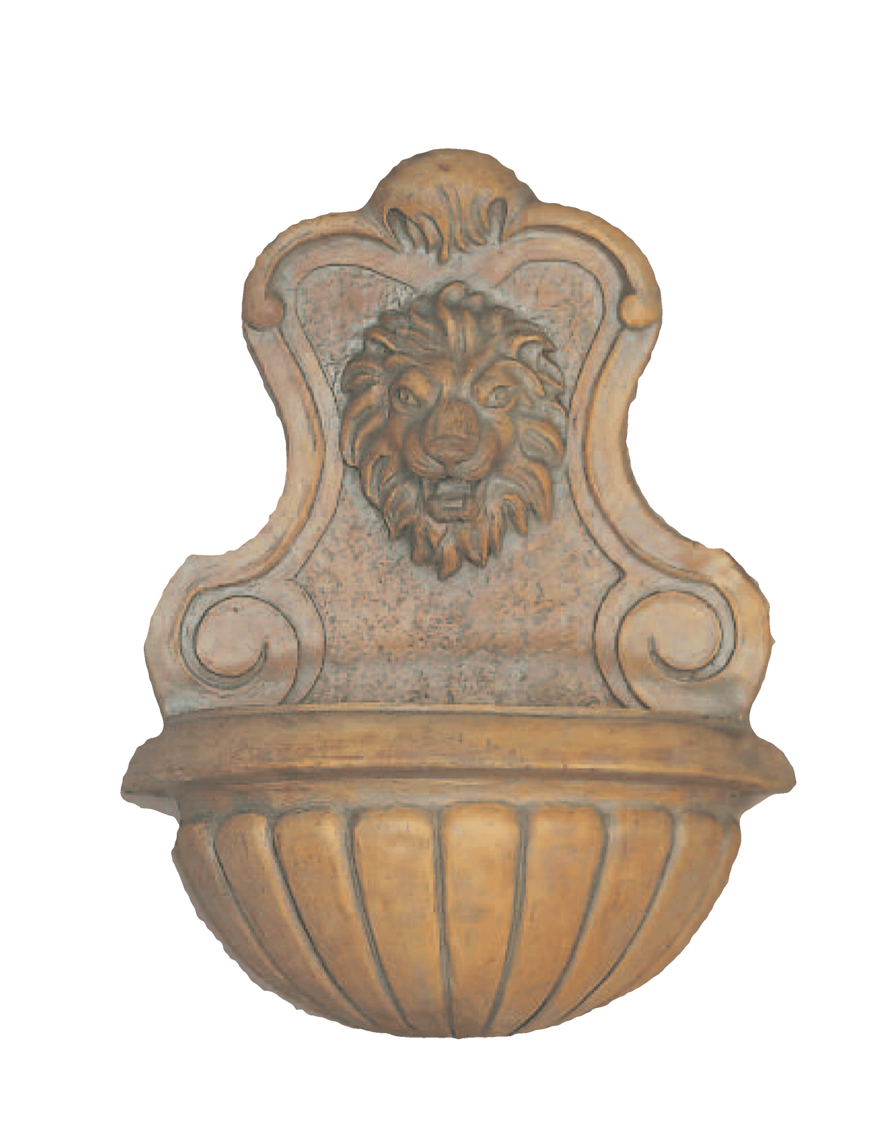 Leone Wall Cast Stone Outdoor Garden Fountain With Spout Fountain Tuscan 