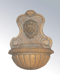 Thumbnail for Leone Wall Cast Stone Outdoor Garden Fountain With Spout Fountain Tuscan 
