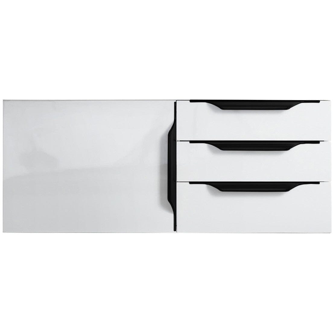 James Martin Mercer Island 36" Single Vanity Vanity James Martin Glossy White - Matte Black Cabinet Only 