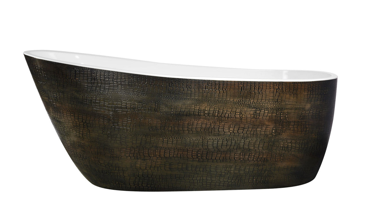 ANZZI Bouie Series 5.68 ft. Freestanding Bathtub in Caiman Skin FreeStanding Bathtub ANZZI 