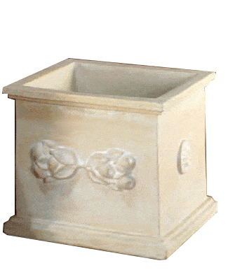 Limone Square Pot Cast Stone Outdoor Garden Planter Planter Tuscan 