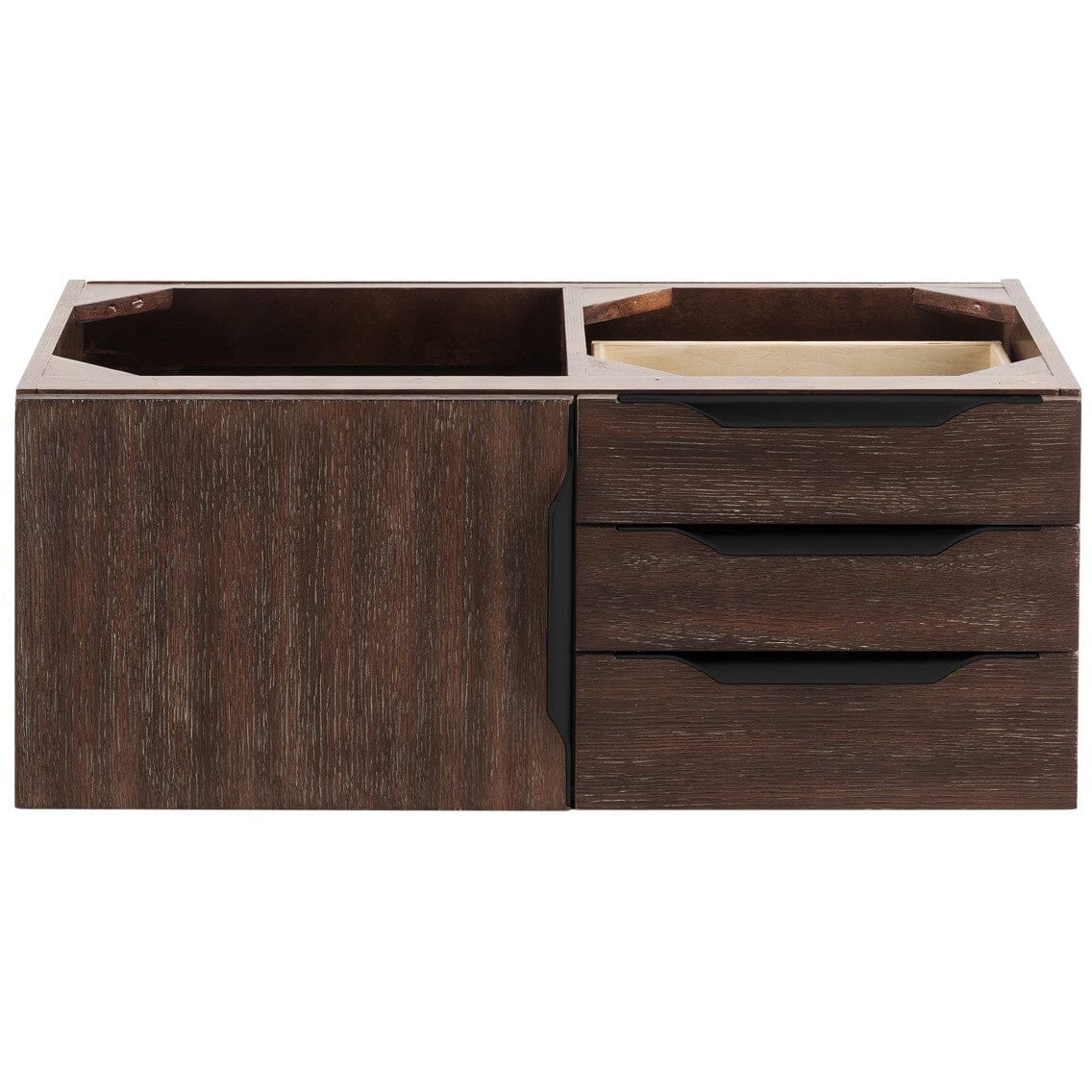James Martin Mercer Island 36" Single Vanity Vanity James Martin Coffee Oak - Matte Black Cabinet Only 