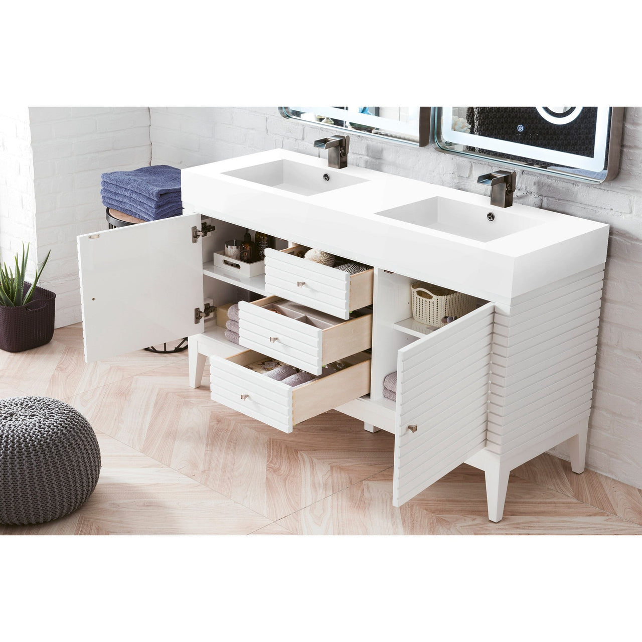 James Martin Linear 59" Double Vanity Vanity James Martin 