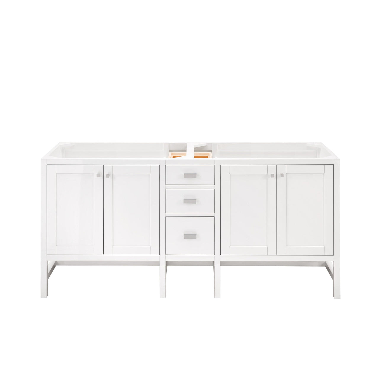 James Martin Addison 72" Double Vanity Vanity James Martin Glossy White Cabinet Only 