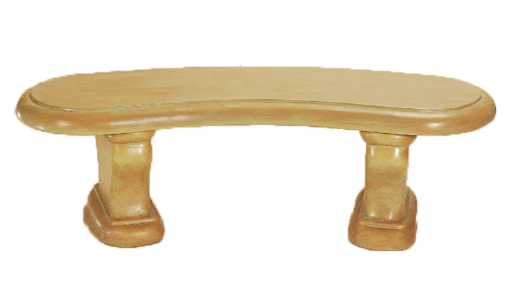 Lucca Outdoor Cast Stone Garden Bench Curved Benches Tuscan 