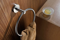 Thumbnail for ANZZI Caster Series Towel Ring in Brushed Nickel Towel Ring ANZZI 