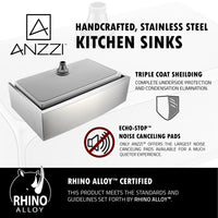 Thumbnail for ANZZI ELYSIAN Series KAZ3620-031B Kitchen Sink Kitchen Sink ANZZI 