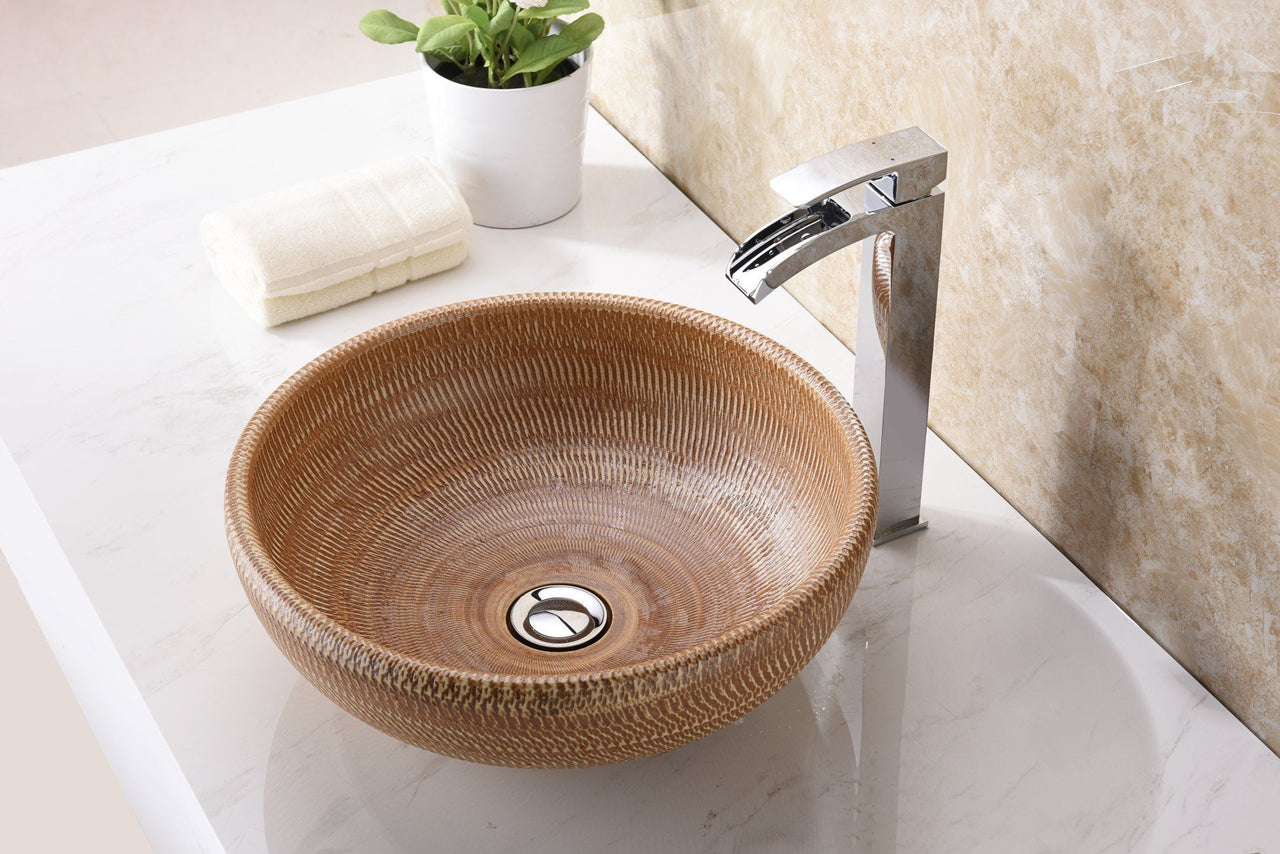 ANZZI Earthen Series LS-AZ183 Vessel Sink - Glass Bathroom Sink ANZZI 