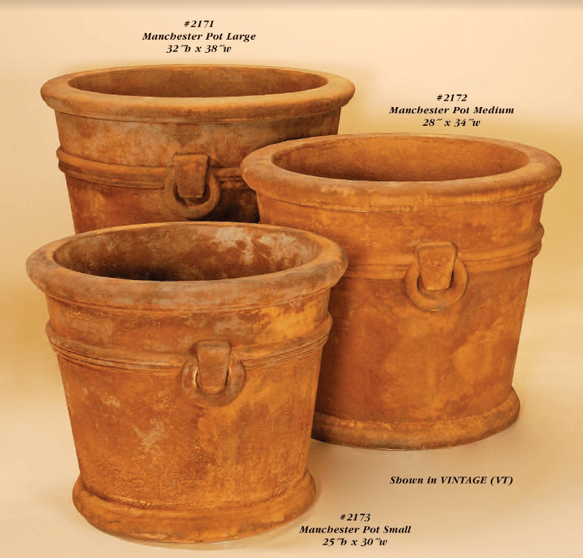 Manchester Pot Cast Stone Outdoor Garden Planter Planter Tuscan 