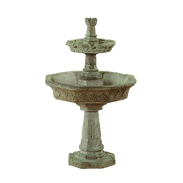 Medioevo Two Tier Cast Stone Outdoor Fountain Fountain Tuscan 