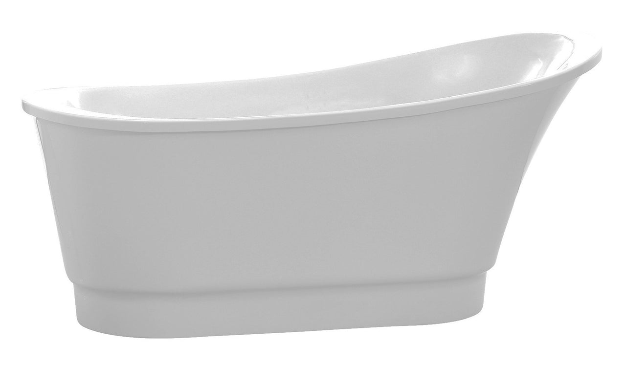 ANZZI Prima Series 5.58 ft. Freestanding Bathtub in White FreeStanding Bathtub ANZZI 