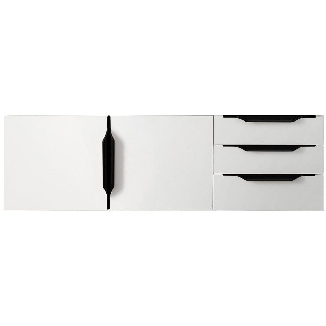 James Martin Mercer Island 48" Single Vanity Vanity James Martin Glossy White - Matte Black Cabinet Only 