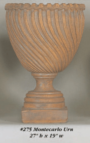 Montecario Urn Cast Stone Outdoor Garden Planter Planter Tuscan 