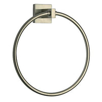 Thumbnail for Latoscana Square Towel Ring In A Brushed Nickel Finish towel rings Latoscana 
