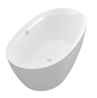 Thumbnail for ANZZI Adze Series 5.9 ft. Freestanding Bathtub in White FreeStanding Bathtub ANZZI 