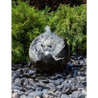 Thumbnail for Real Stone Fountains ABART4220 20″ Black Flower Granite Sphere Fountain Fountain Blue Thumb 