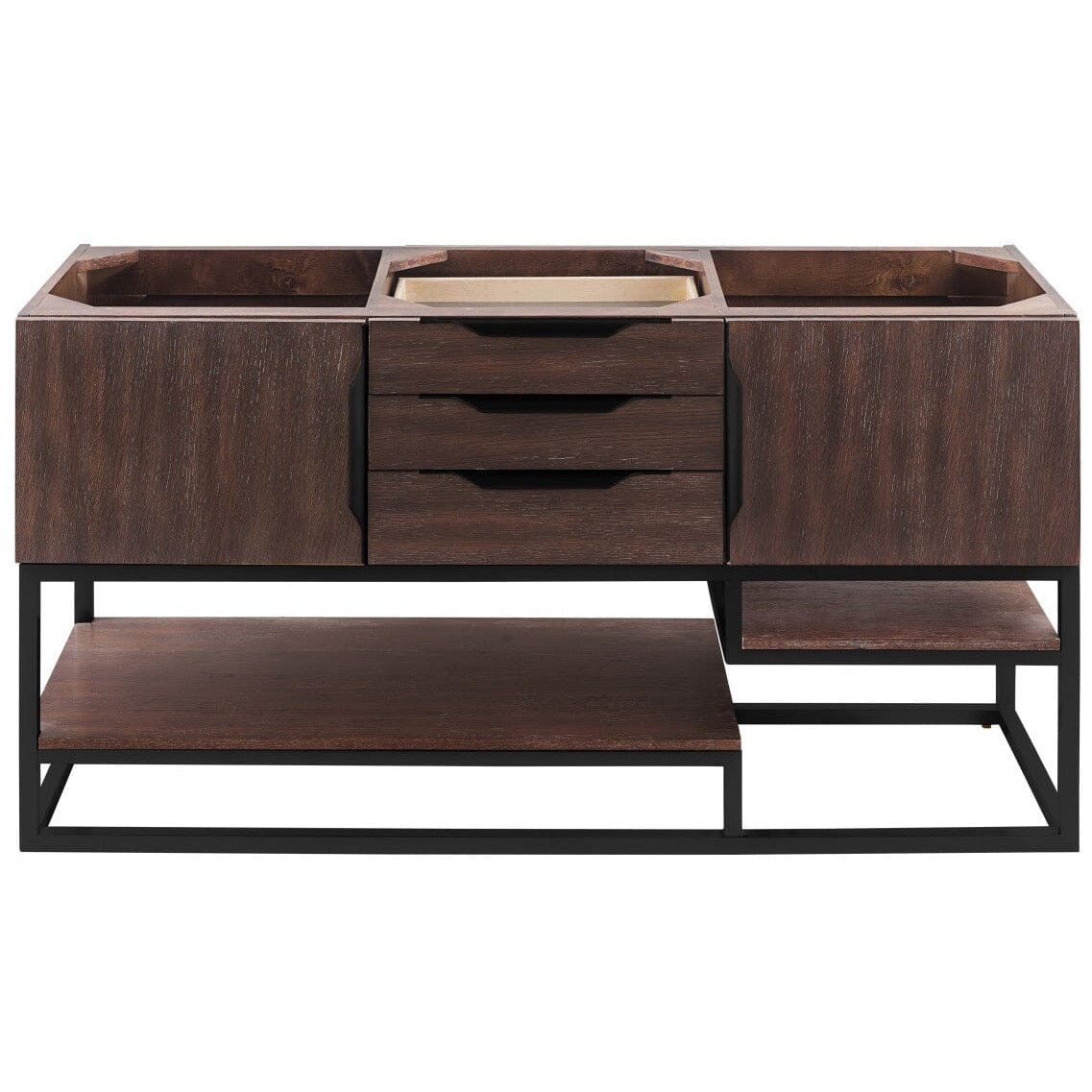 James Martin Columbia 59" Double Vanity Vanity James Martin Coffee Oak - Matte Black Cabinet Only 