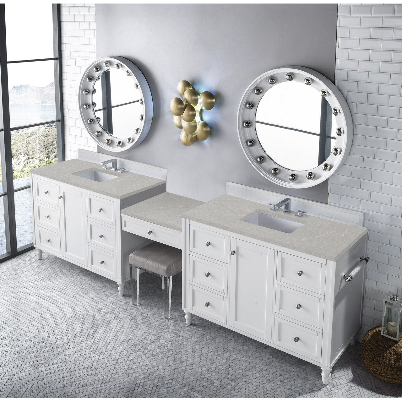 James Martin Copper Cove Encore 122" Double Vanity Set Vanity James Martin 