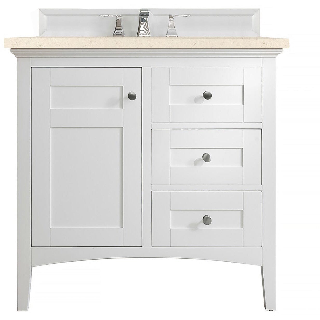 James Martin Palisades 36" Single Vanity Vanity James Martin Bright White Cabinet Only 