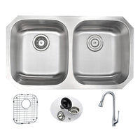 Thumbnail for ANZZI MOORE Series KAZ3218-041 Kitchen Sink Kitchen Sink ANZZI 