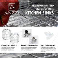Thumbnail for ANZZI MOORE Series KAZ3218-032 Kitchen Sink Kitchen Sink ANZZI 