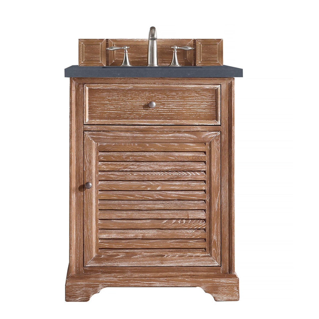 James Martin Savannah 26" Single Vanity Vanity James Martin Driftwood w/ 3 CM Charcoal Soapstone Quartz Top 